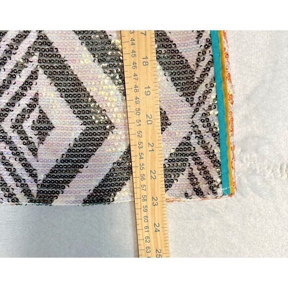 Clover Canyon Sequins Racer-Back Tank-Top Women's Sz XS Colorful Geometric Print - Picture 4 of 5